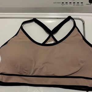 Avia Tan and Black Sports Bra with removable padding
